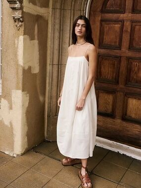 Free People Midi Struttin Dress in Ivory • NWT